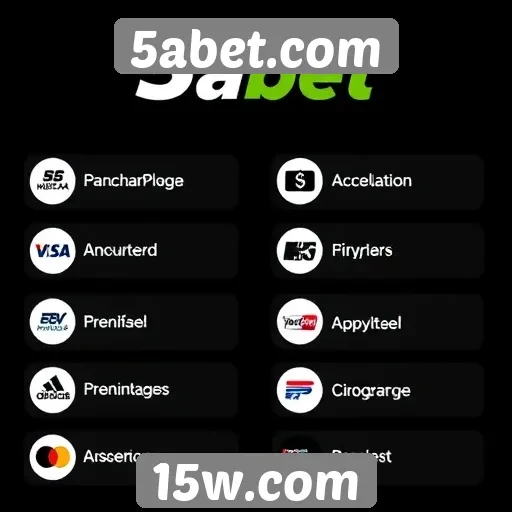 Métodos de pagamento aceitos em 5abet.com