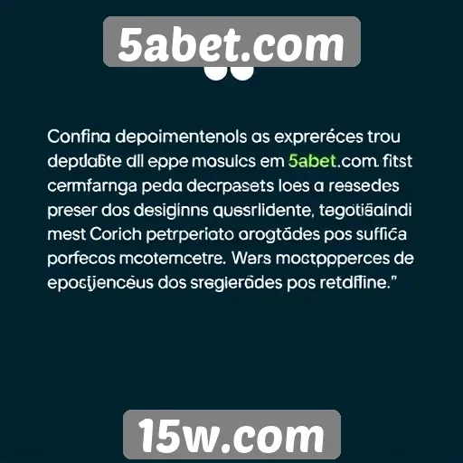 Depoimentos de usuários sobre a experiência em 5abet.com